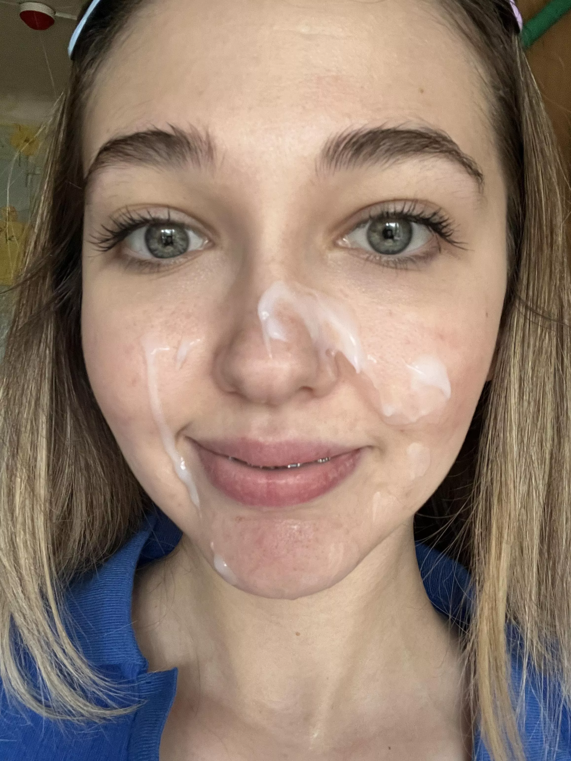 You need to cum on my face so I can smile.