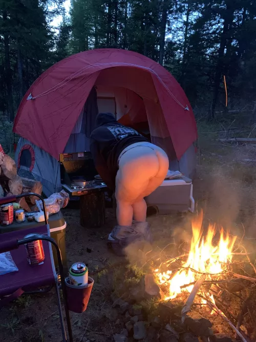 Camping dirty panties .....