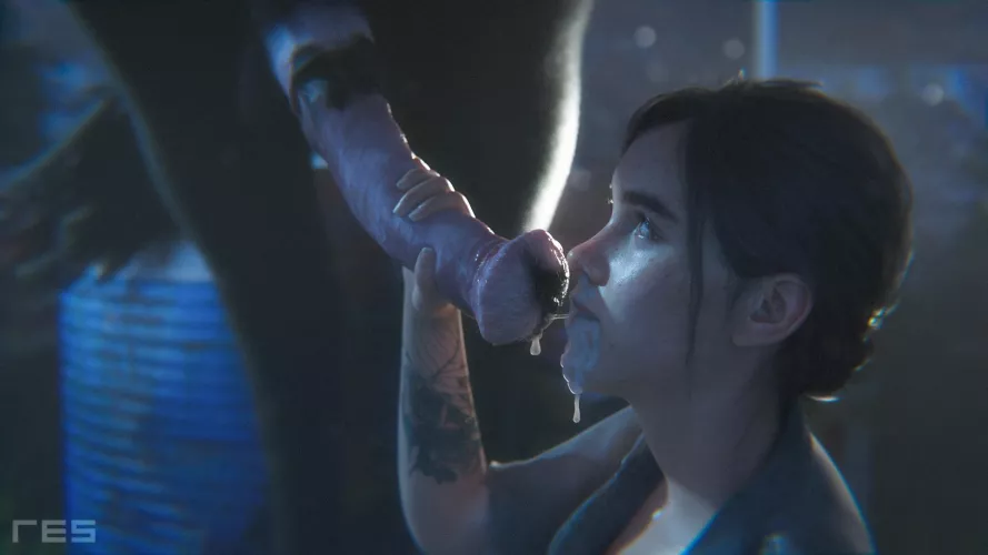 Ellie taking a large and thick load from her horse (Witcherres) [The Last of Us]