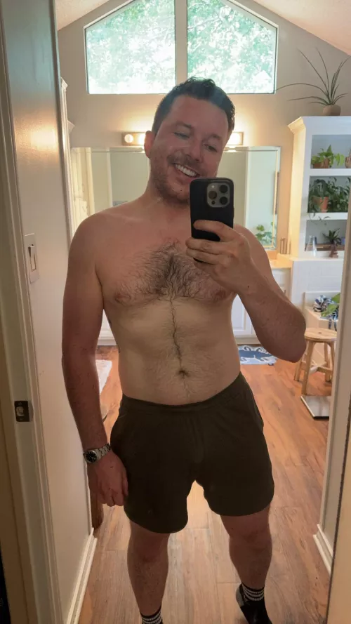 Mowing the lawn is a good workout!