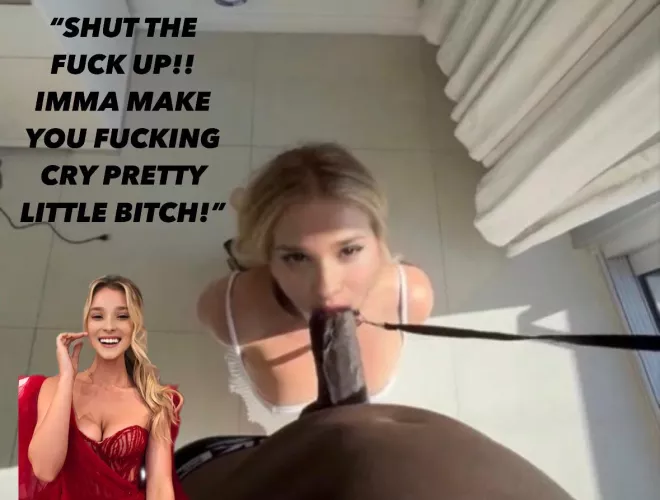 Your petite blonde crush was the sweetest and most gorgeous girl you'd ever seen, and you couldn't believe it when she said she would go to the prom with you! That was until your MASSIVE black thug of a bully knocked you out before the prom and sent yo