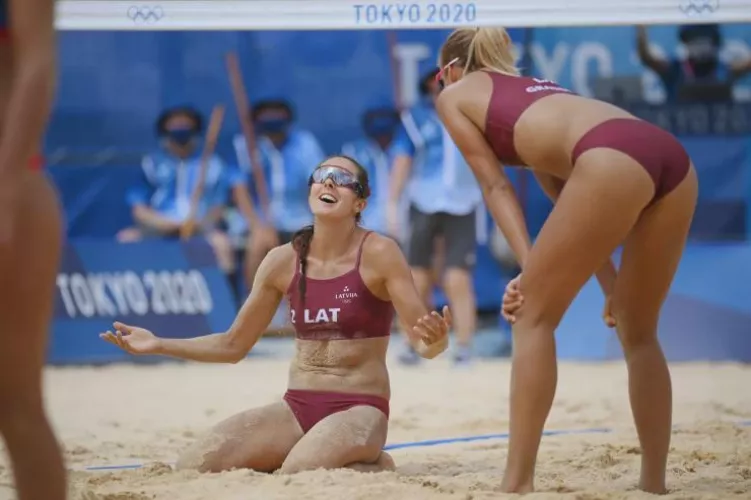 Anastasija Kravcenoka and Tina Graudina of Latvia