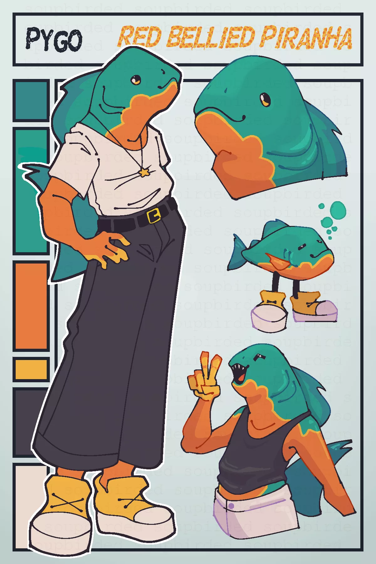 Aren't anthro fish the coolest? Maybe its just cos you don't see them everyday (Art by Me)