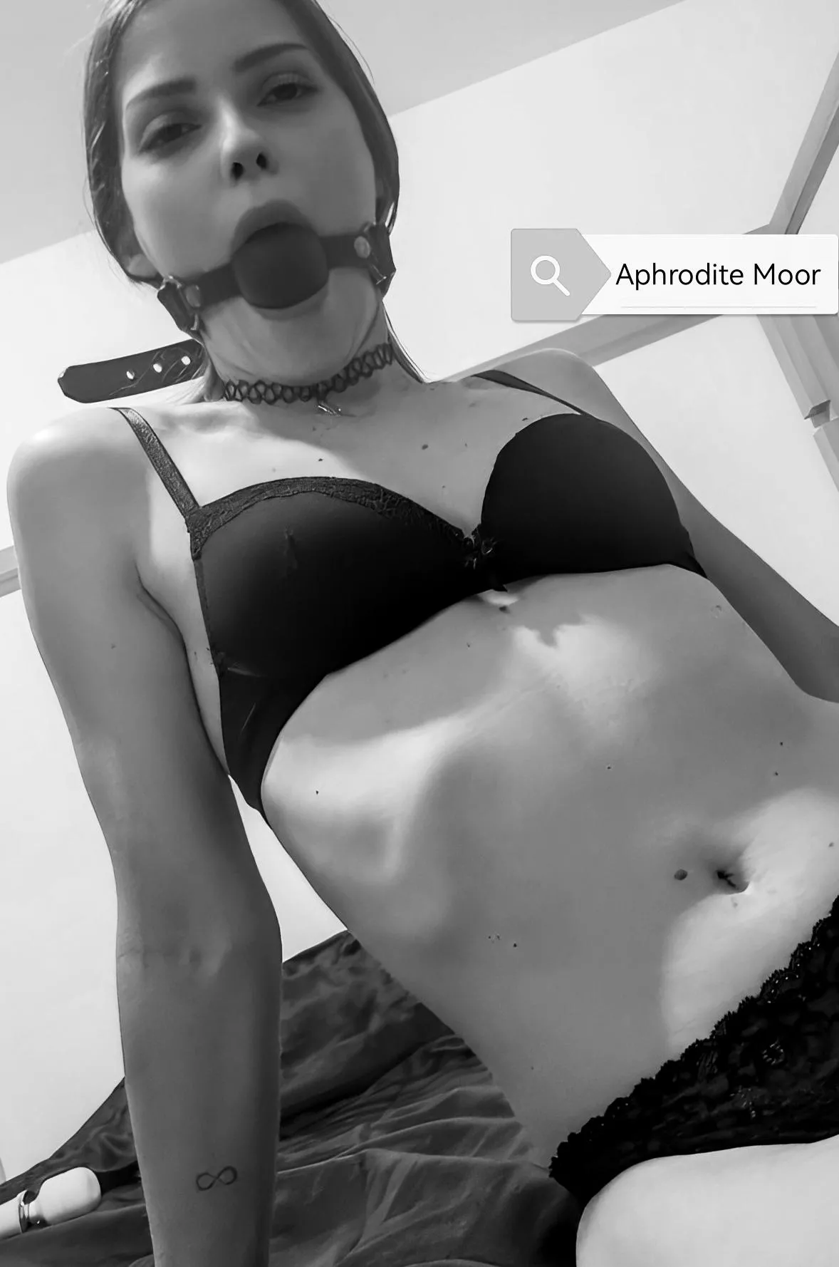 Getting ready for Strappado! Ball gag goes first! xoxo Aphrodite Moor 