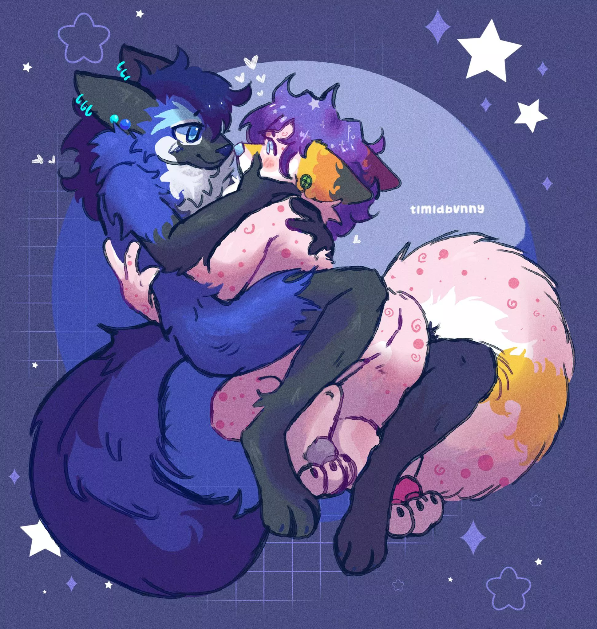 Not so recent couple commish I did - [Art by me @TIMIDBVNNY on twt]