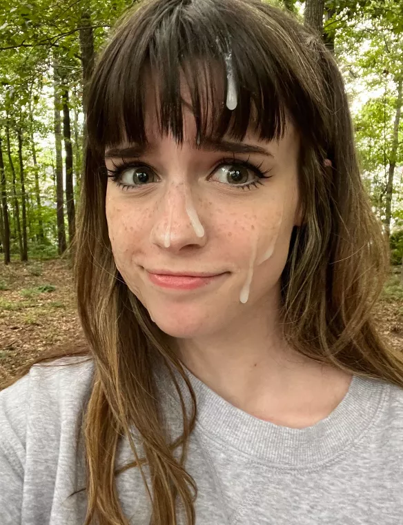 Perfect outdoor cumshot