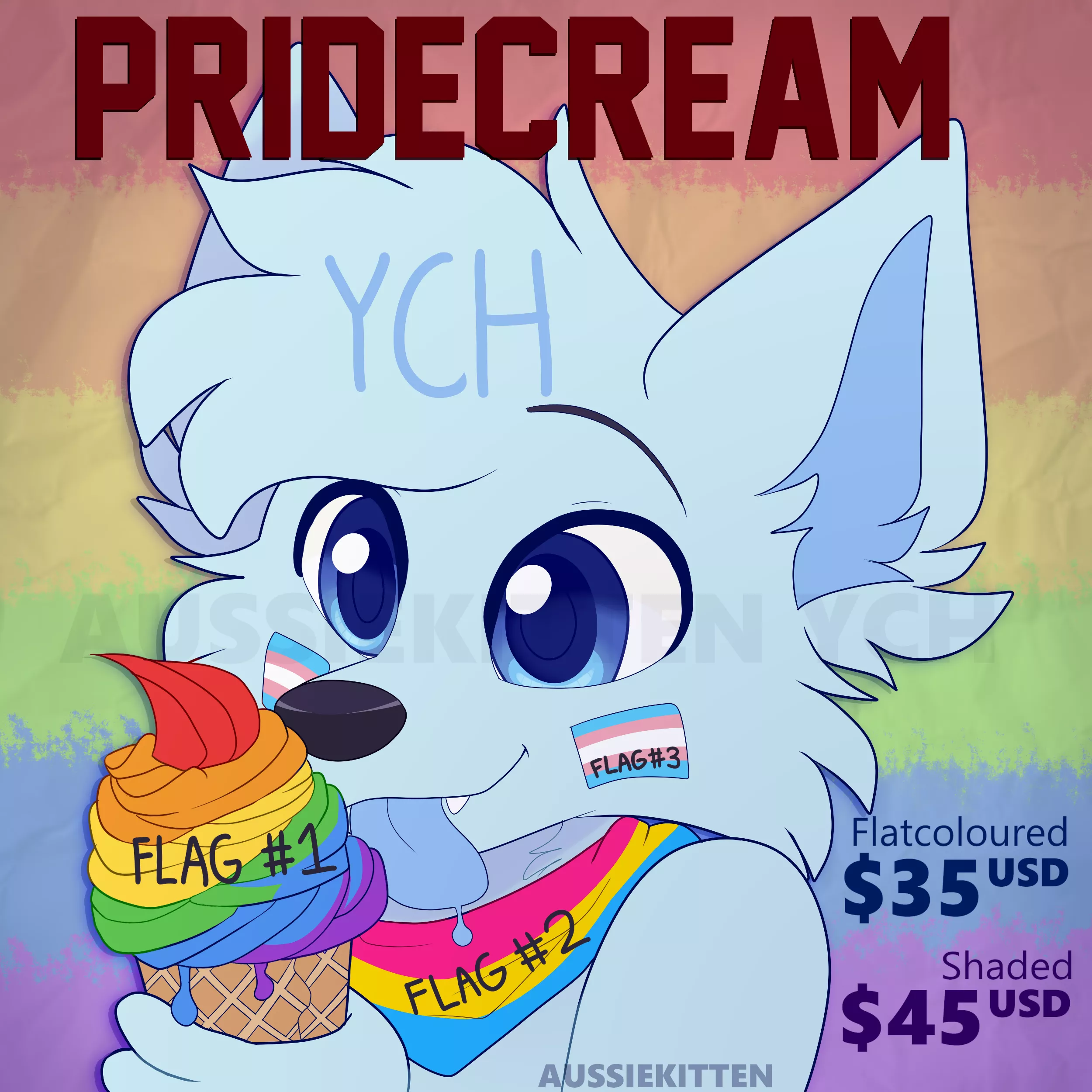 🌈PRIDECREAM YCH [Your character here] 🏳️‍⚧️