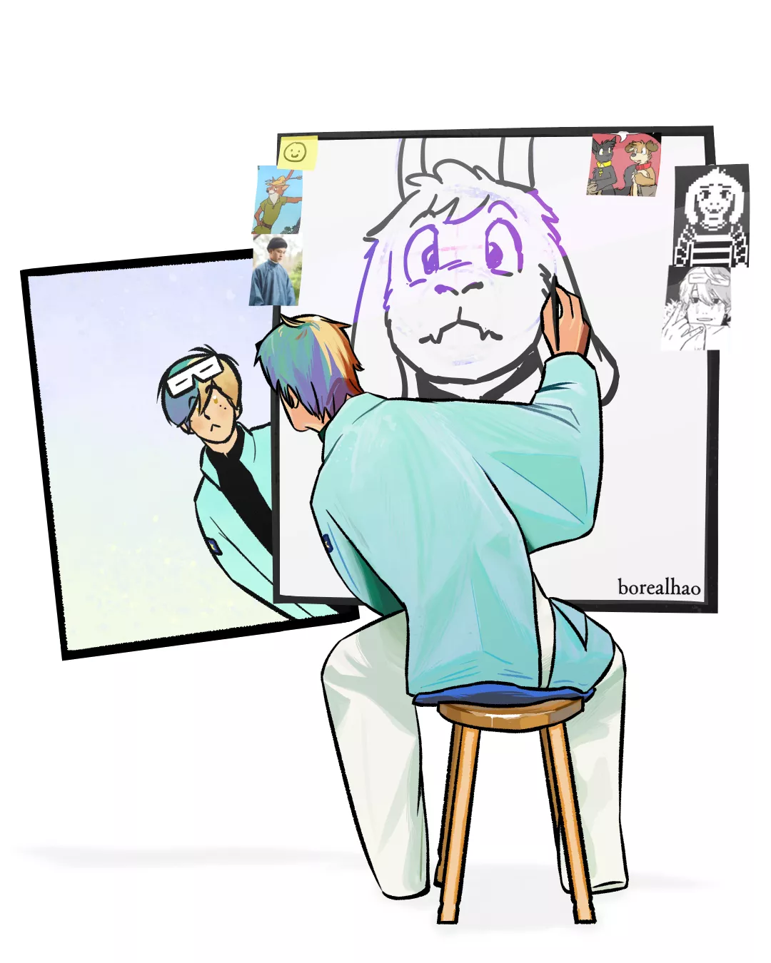 Triple Self-Portrait