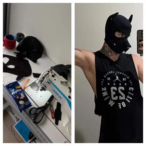 working on my own pup masks ☺️ do you like it?