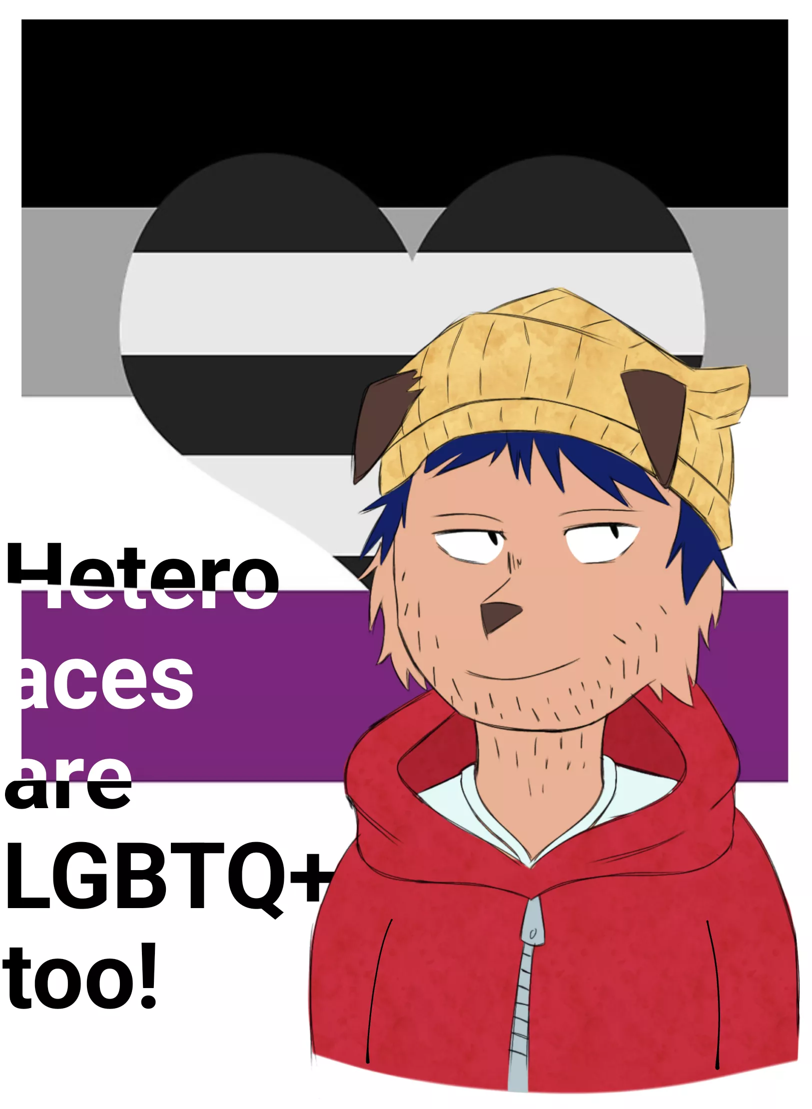 As we move into pride month, just a reminder that hetero aces are part of the community too!