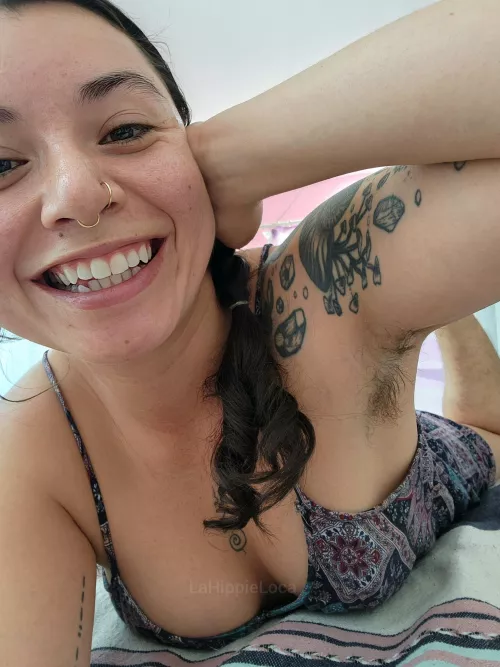 Big smile for hairy pits