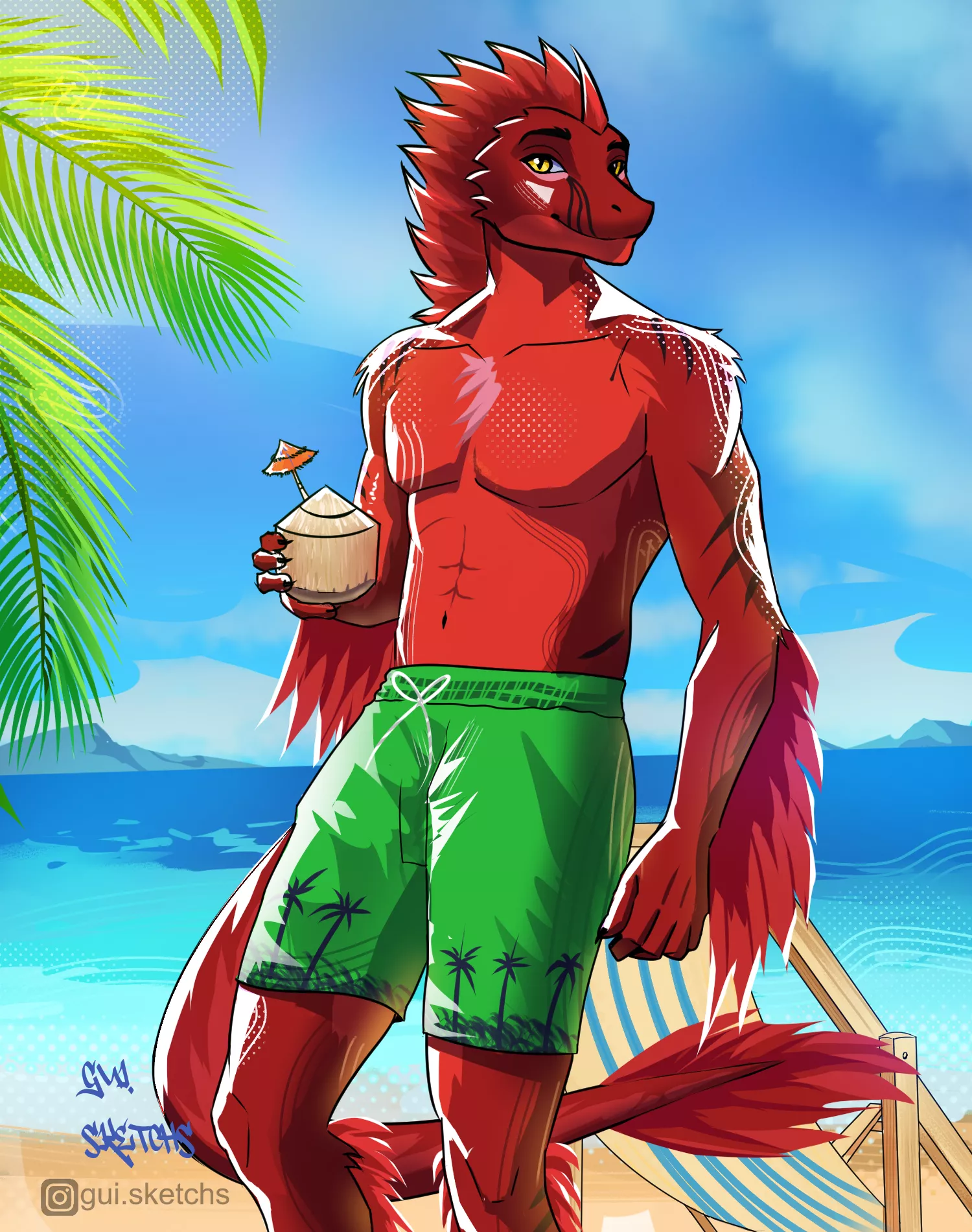 🐾Heyo Peeps. Summer Beach YCH ( Finished Comm(Pev)) DM me! ^^ (By Me)