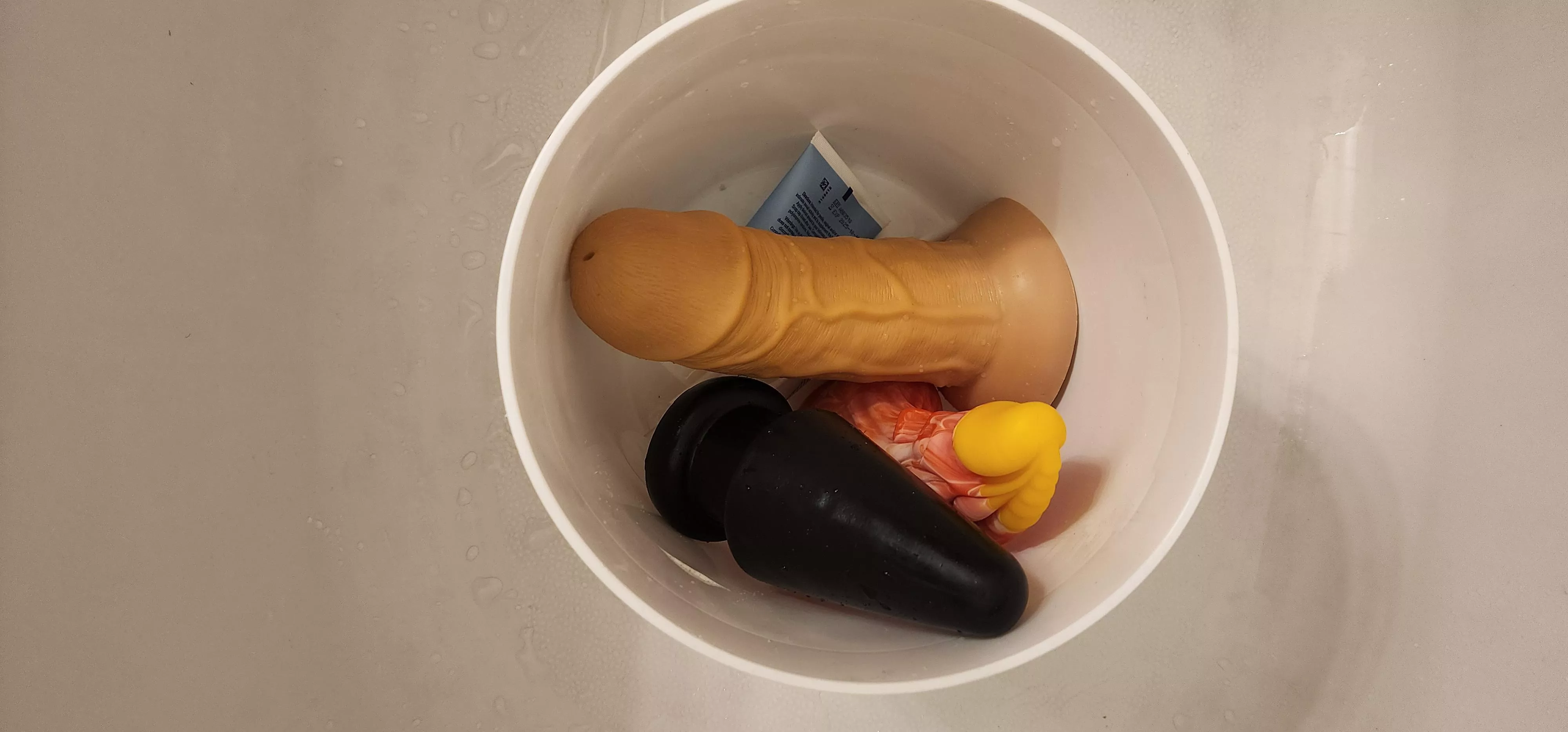 My Toy bucket for the Shower