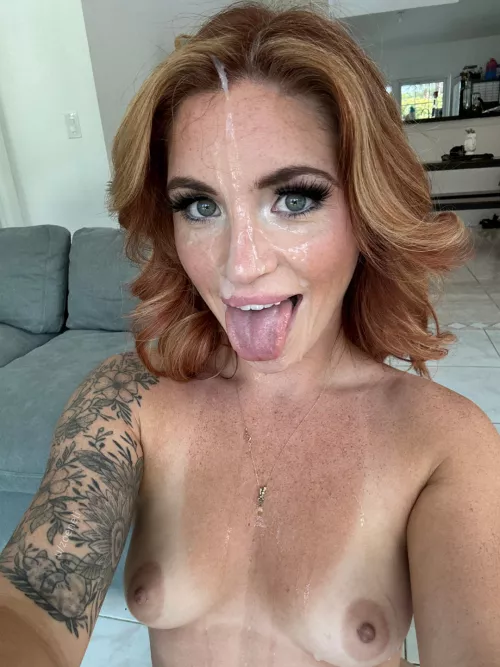 one of the biggest loads ive gotten covered in in awhile ☺️