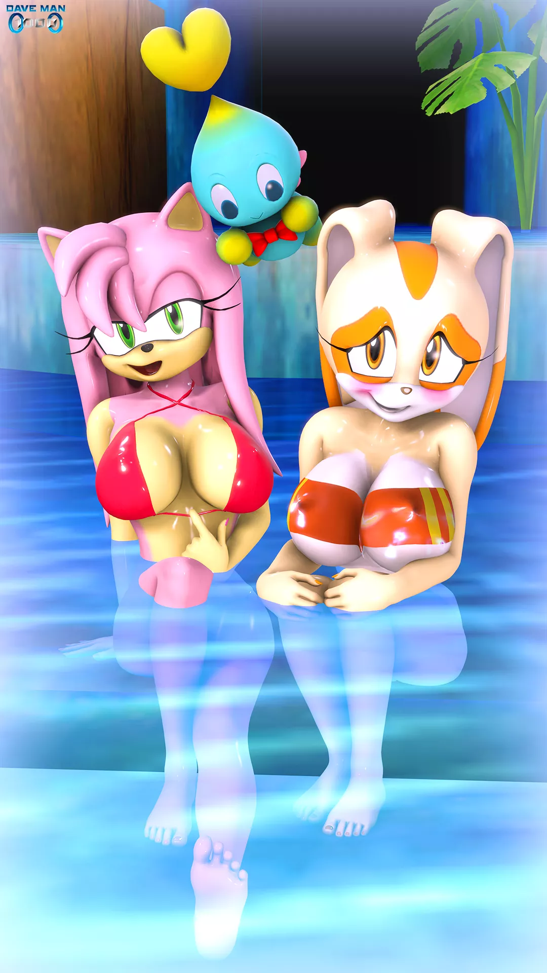 Amy and Cream in the Chao Garden (by me)