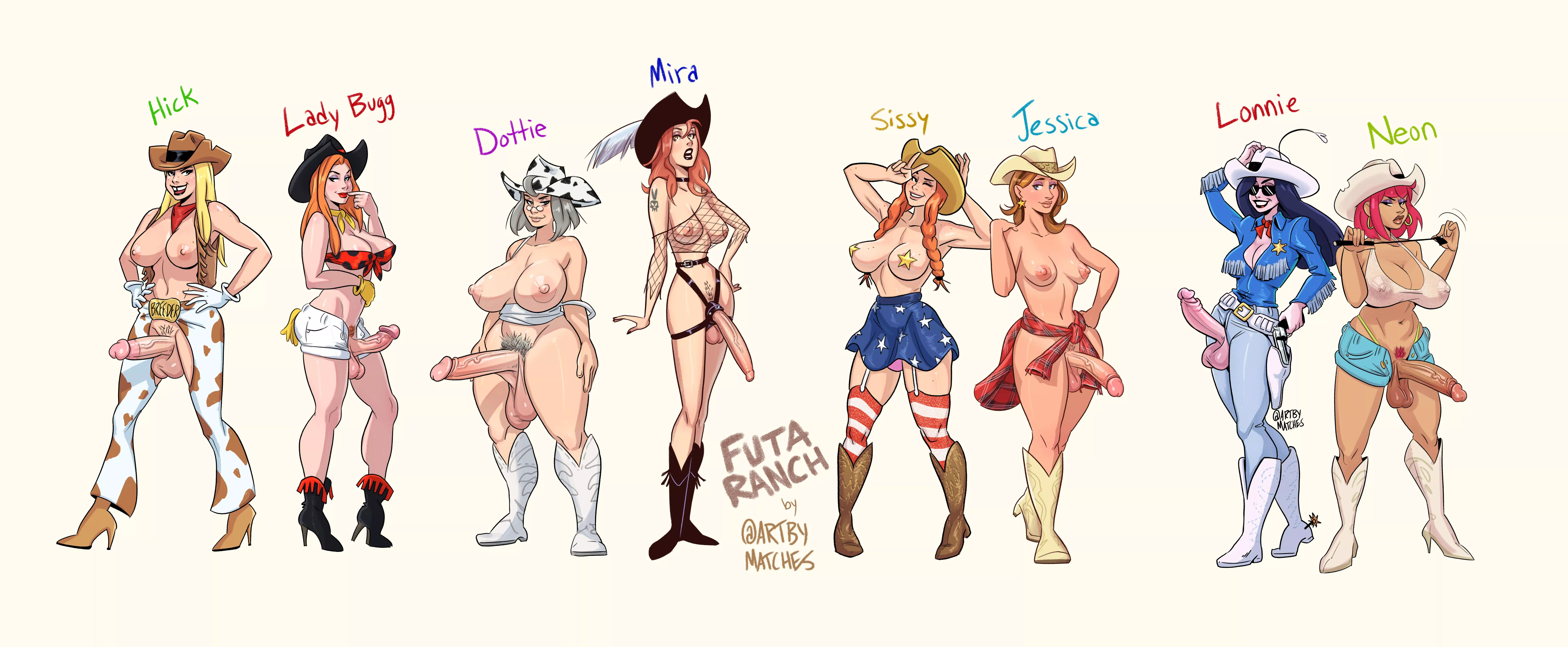 Collection of cowgirls [ArtByMatches]
