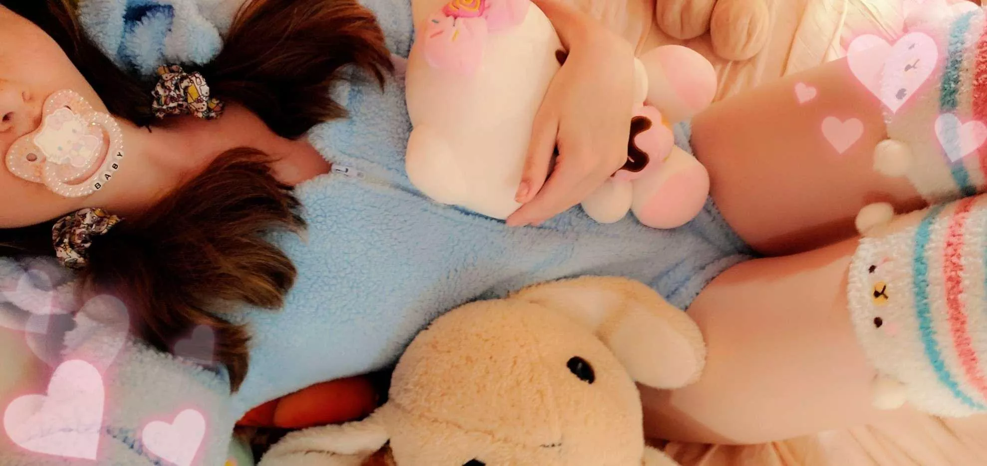 Comfie nite with my stuffies <3