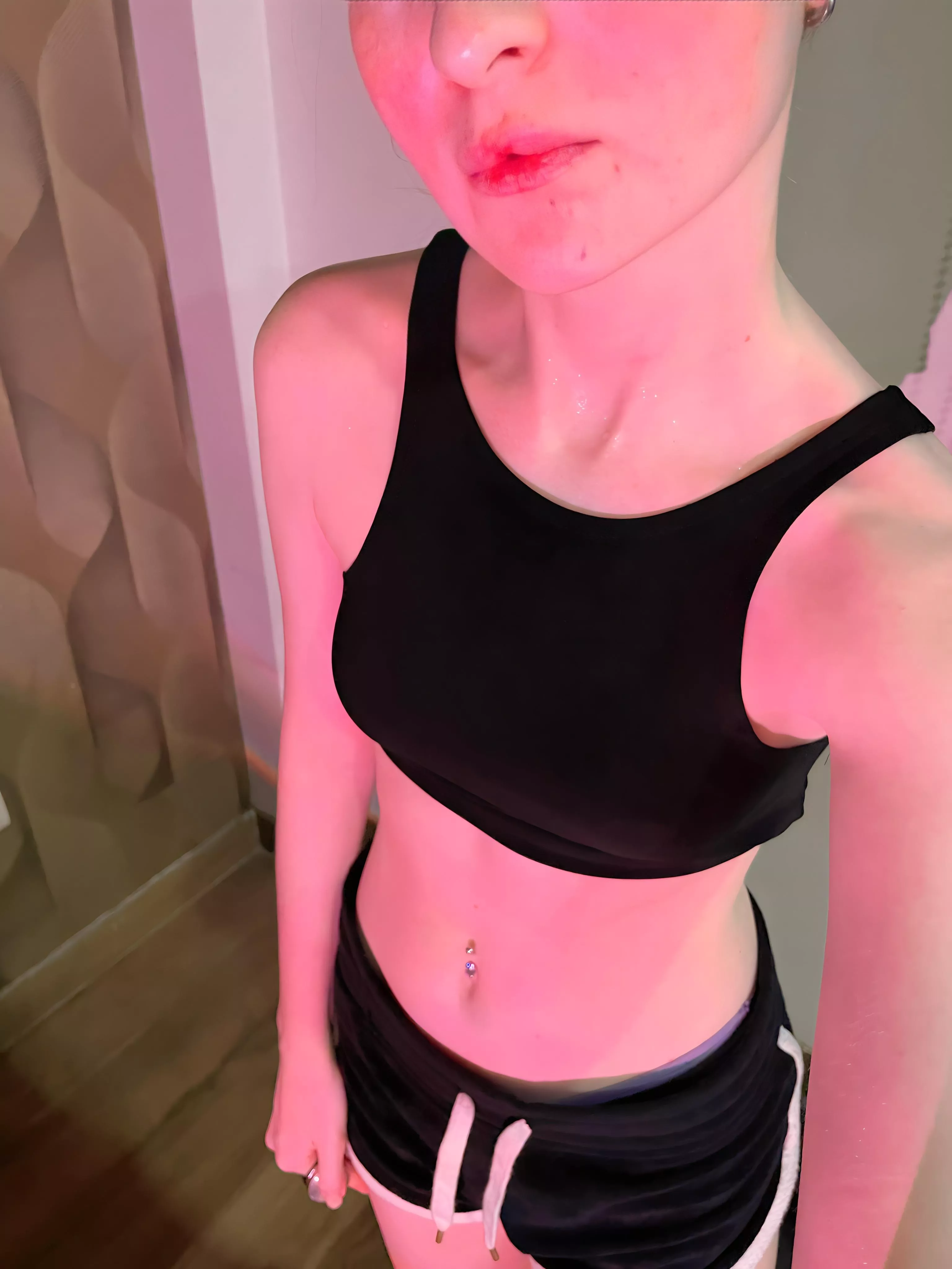 I like to take selfies right after a workout