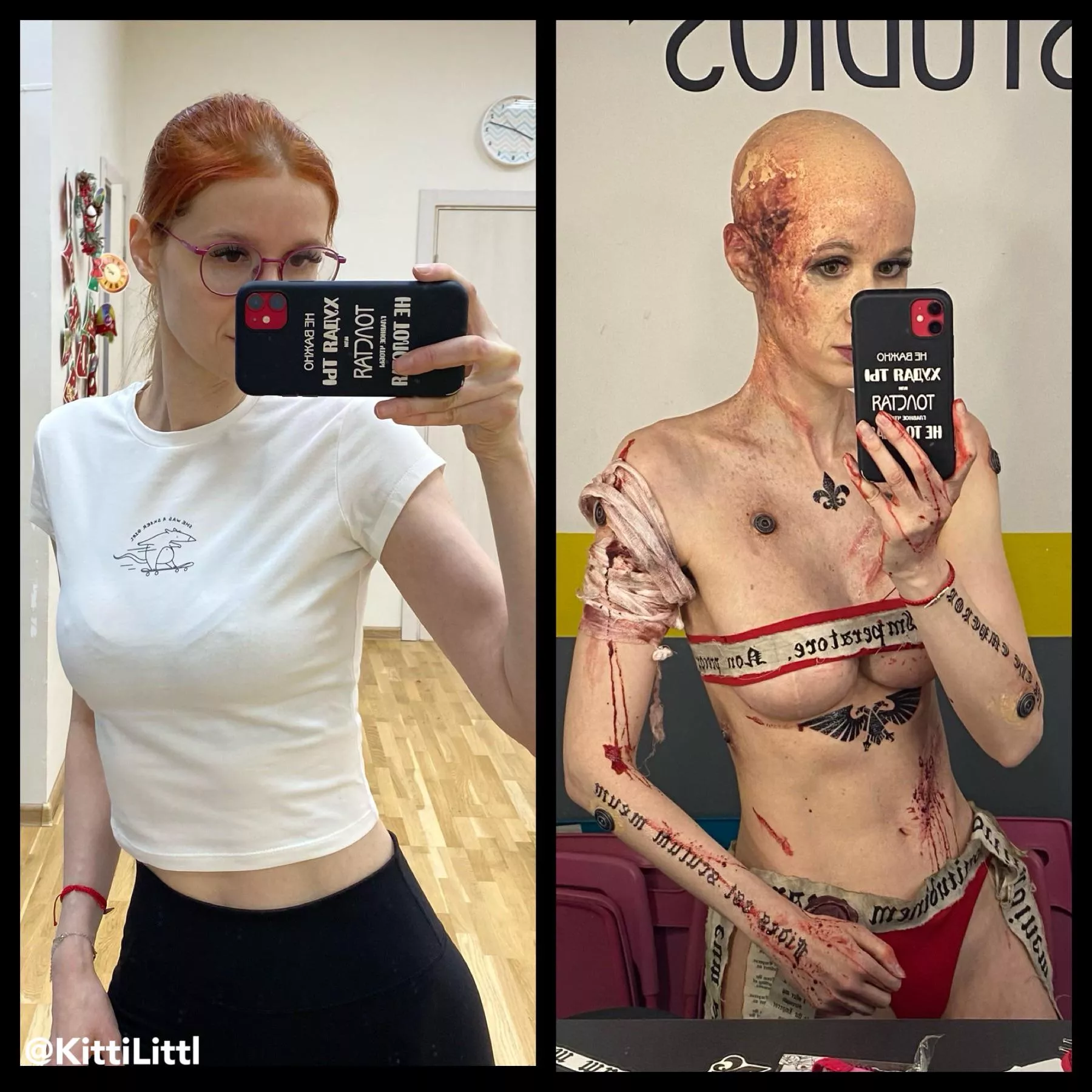 In and out of cosplay - Sister Repentia from Warhammer 40000 by KittiLittl