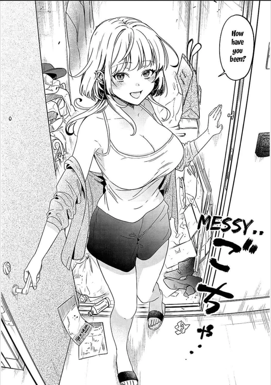 LF Mono Source: 1girl, blonde, big breast, shorts, messy room, 