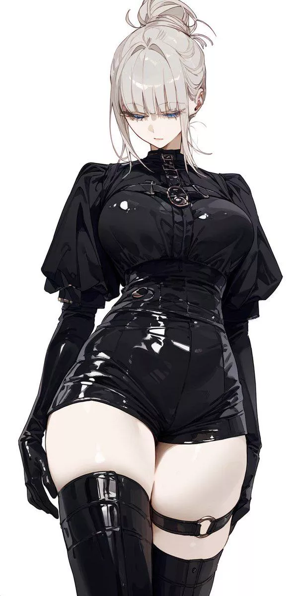 PVC Outfit, Gloves, & Thigh-Highs 