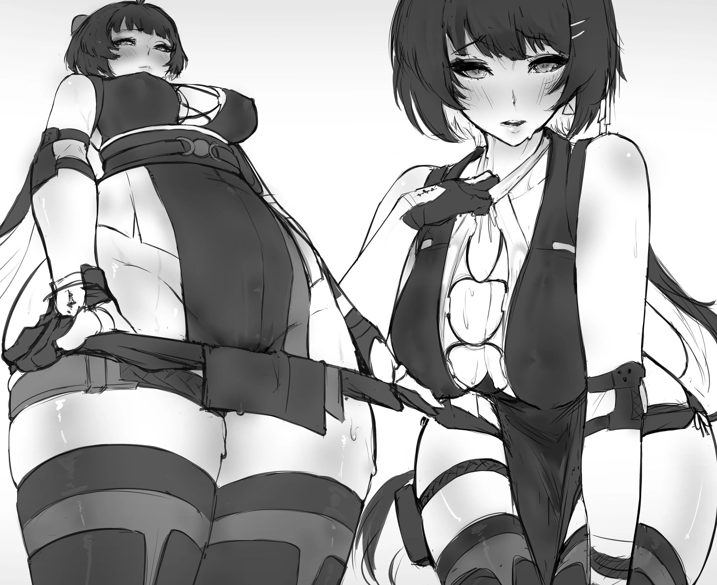 Quick sketch of Rover from Wuthering Waves (@Yulnuxx)