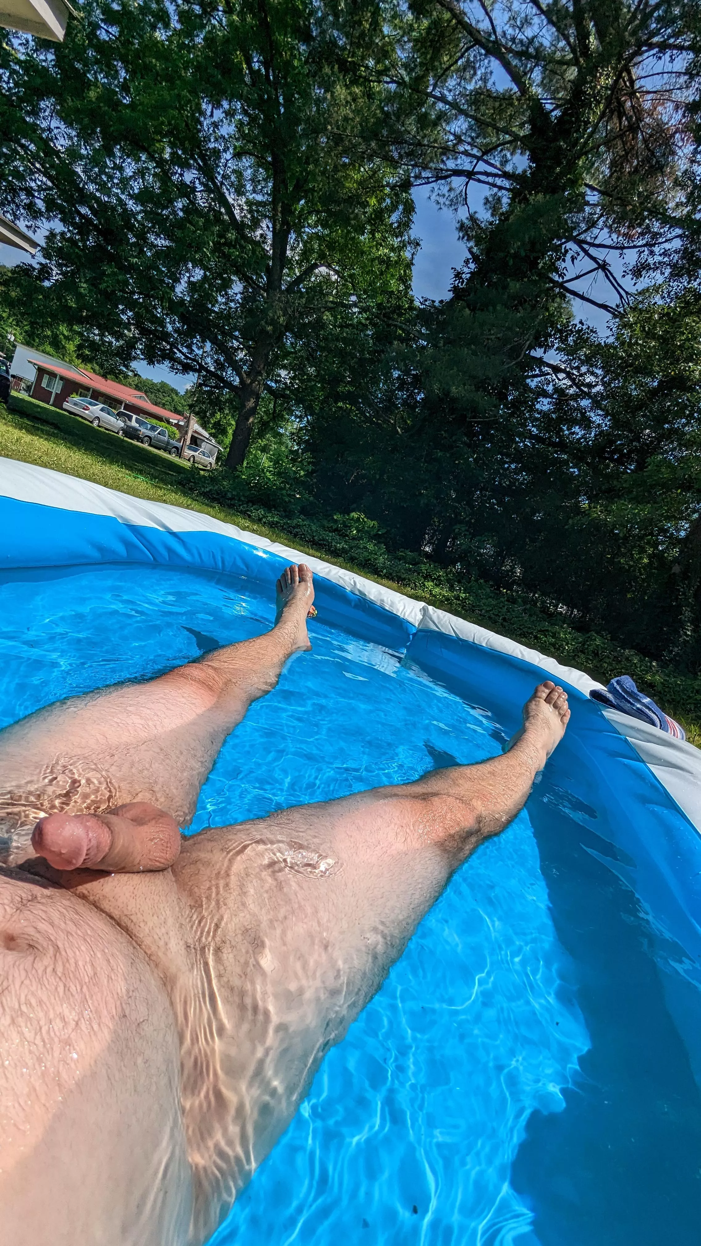 The back yard is still in public when the neighbors can see!