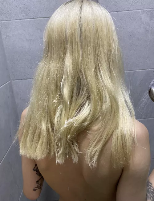 The sperm dries so much that it’s easier to cut off the hair than to wash it off