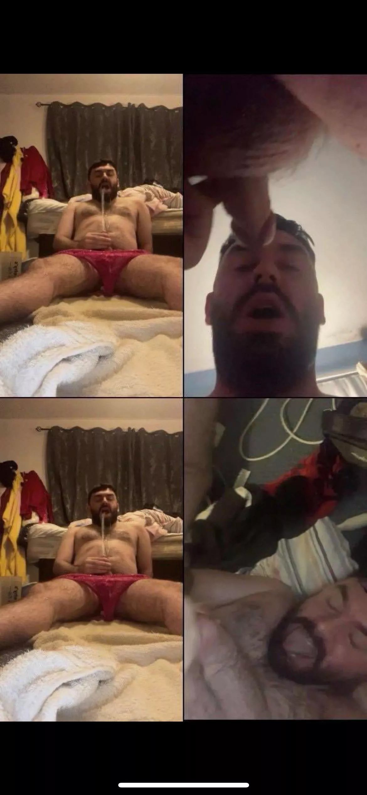 U like to dress up as a girl cum on my own face piss on myself and humiliate myself and now I’m bored :(