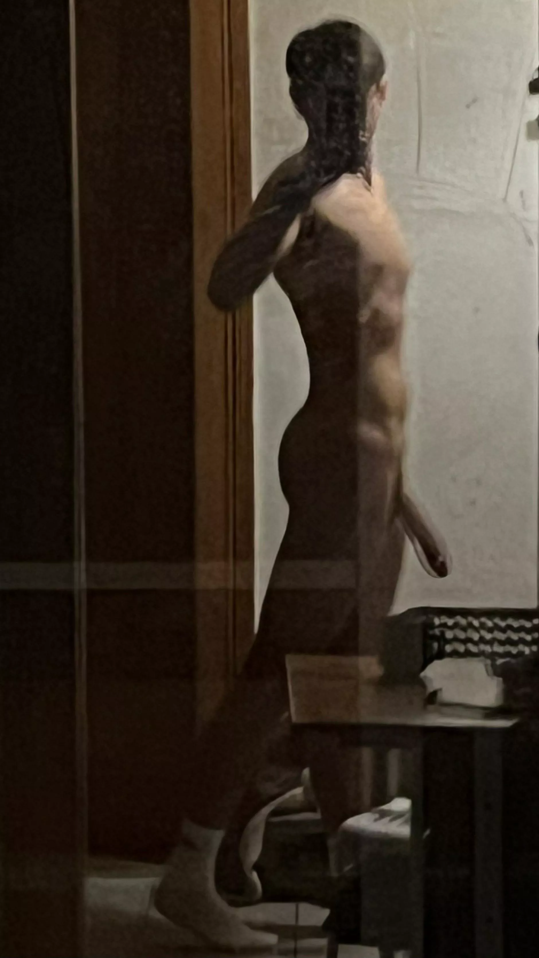 [22] Wondering if the neighbors were watching through the glass door