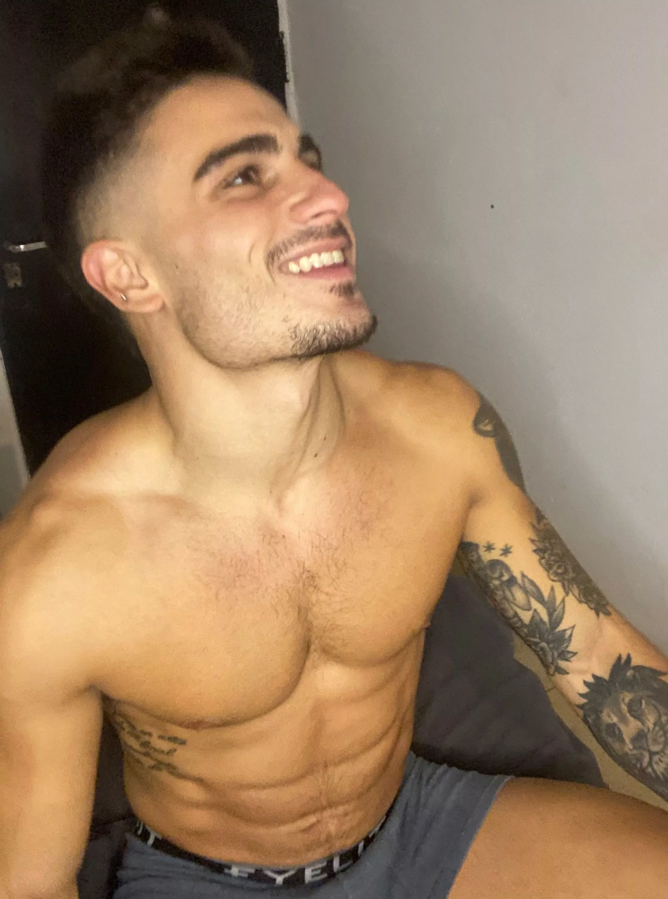 Do you want to feel my soccer abs against your skin?