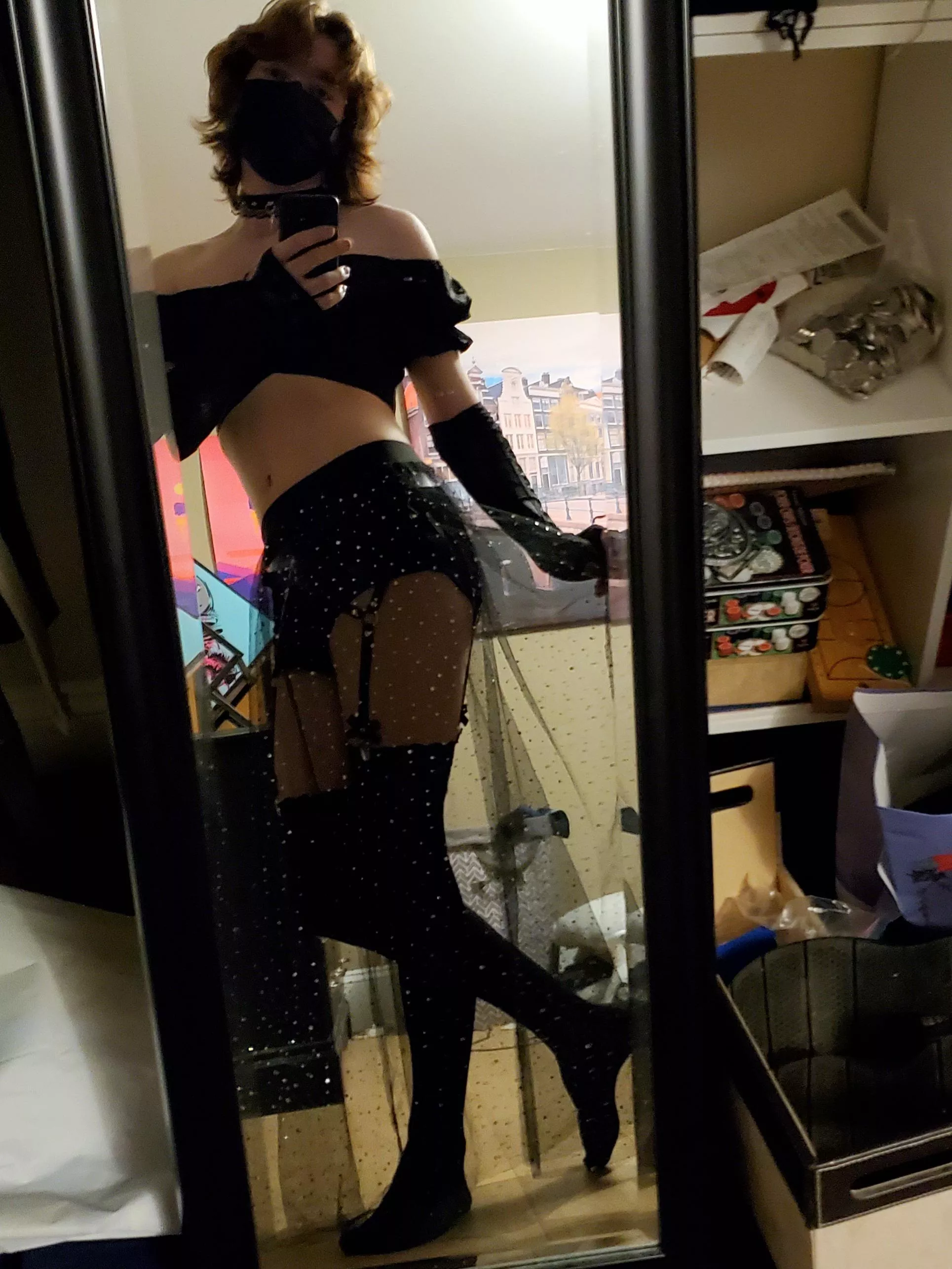 got this super cute see thru maxi skirt!! <3