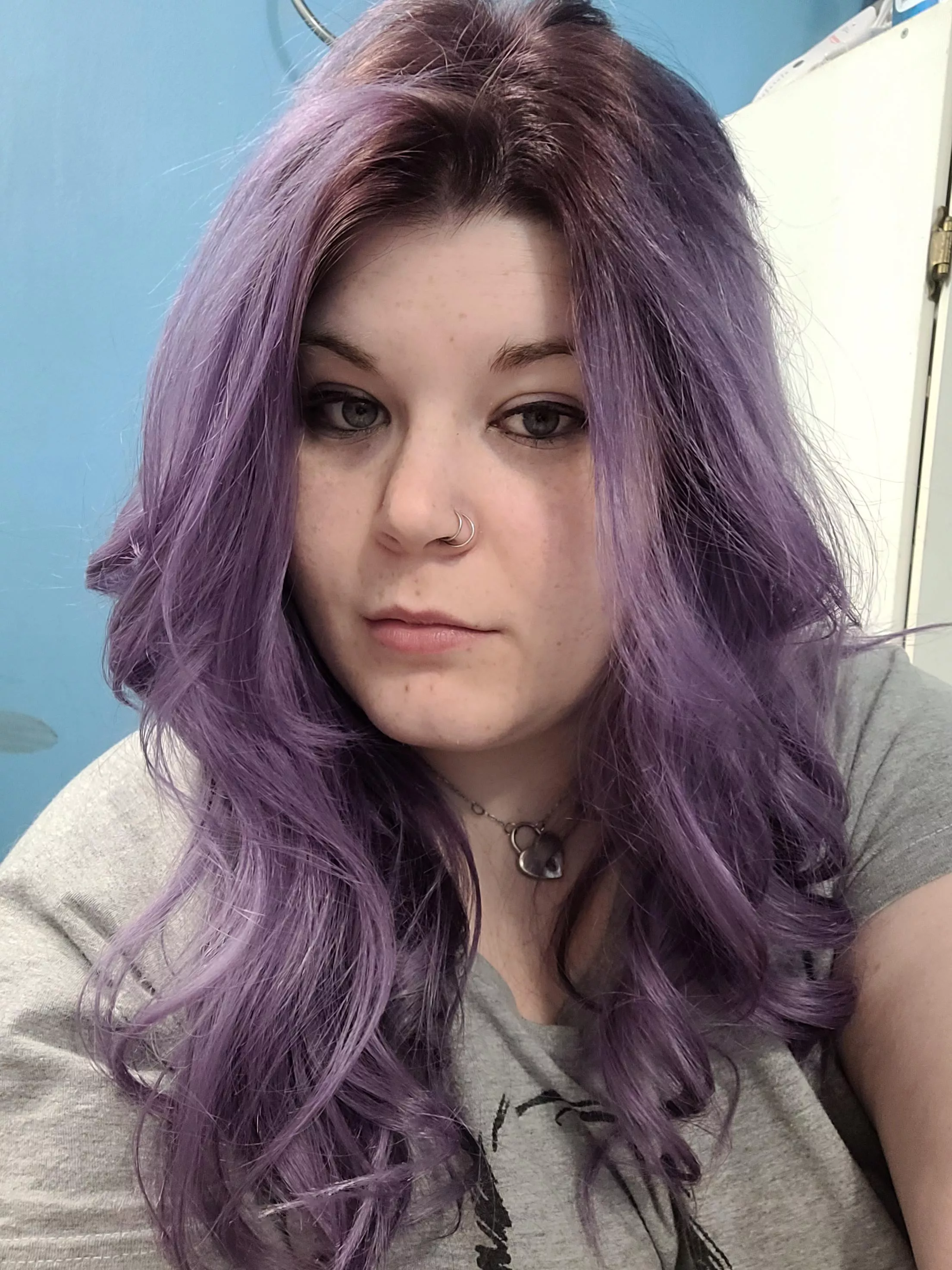 No glasses today! Im not sure which I prefer!