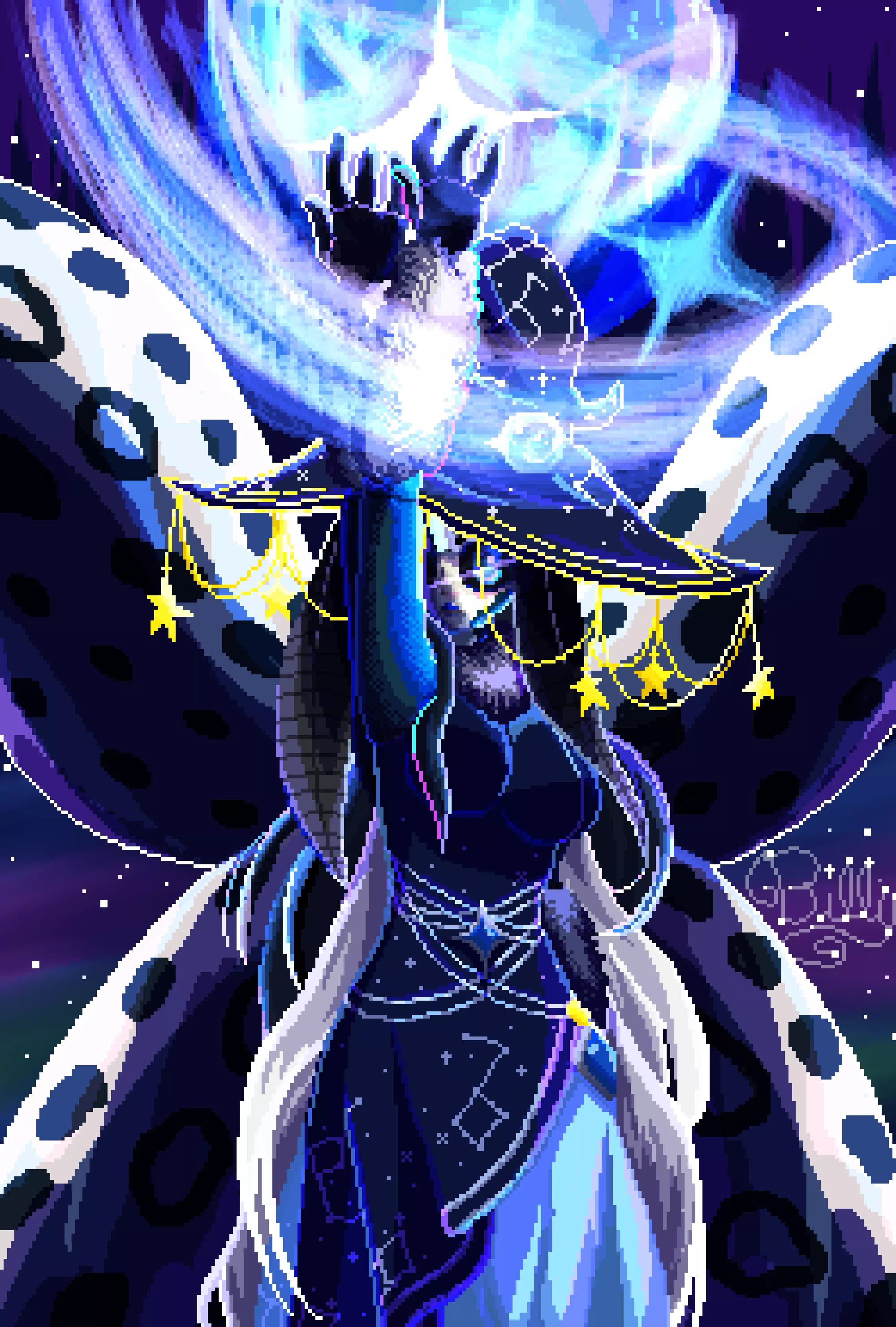 Space m0th pixel art!