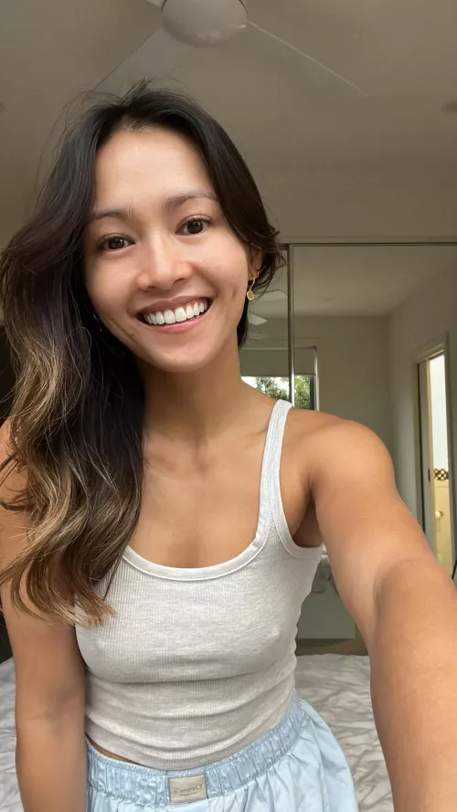 Stoked to be braless