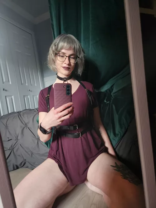 [f]ully harnassed up to play some video games! 🥰