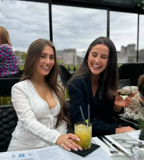 Her friend is taking a look