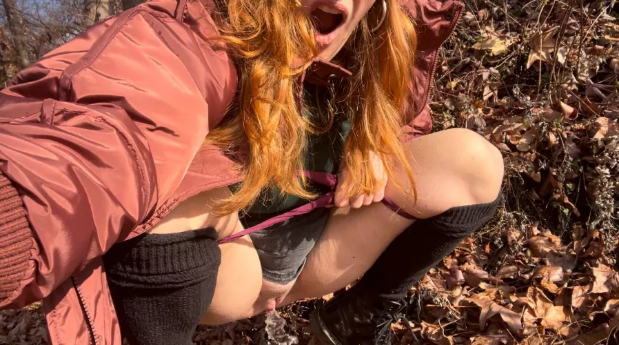 I love peeing outside, I do it all the time 