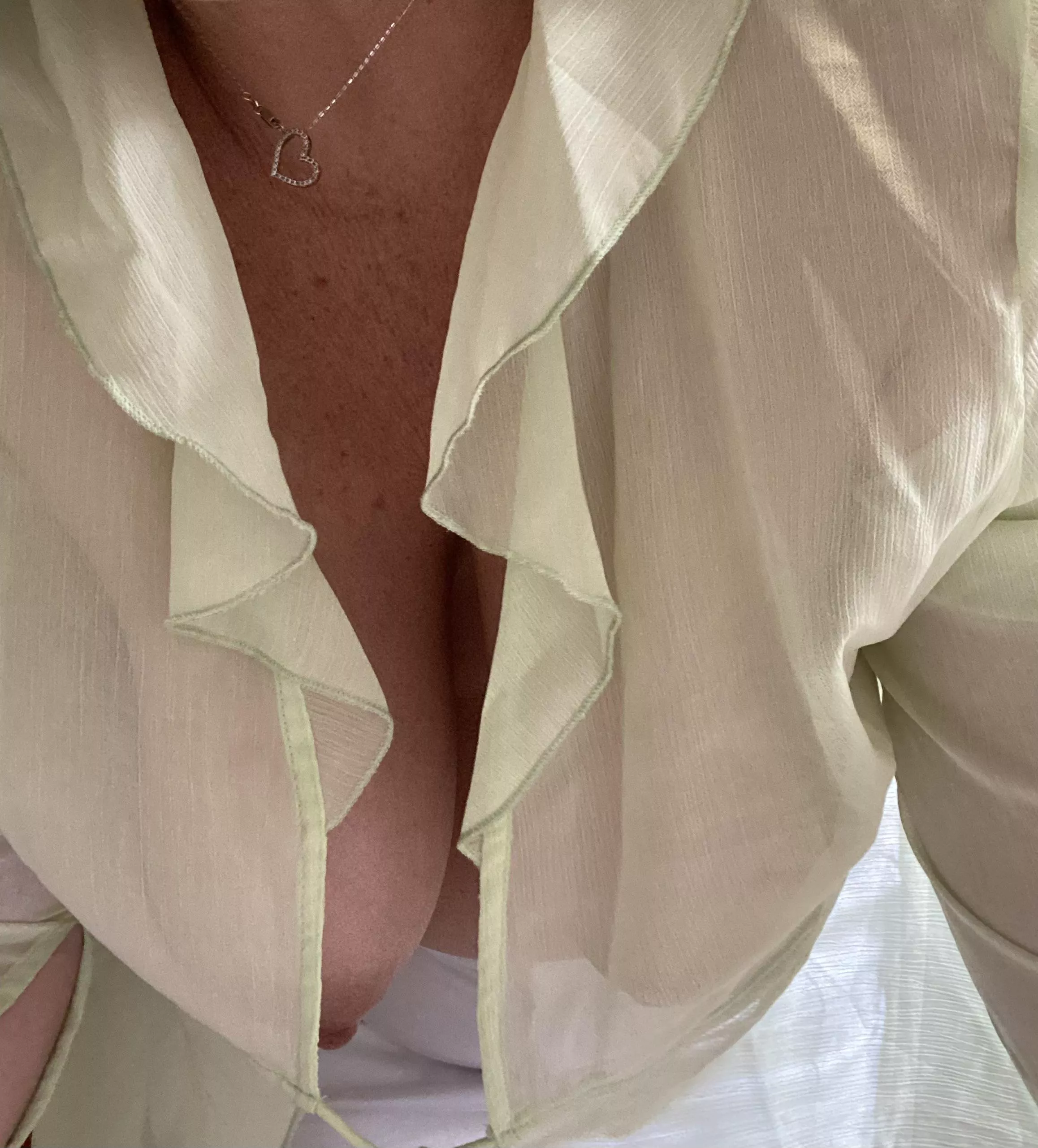 I think this shirt needs a top underneath it for modesty