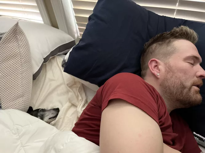 My partner took a pic of me sleeping