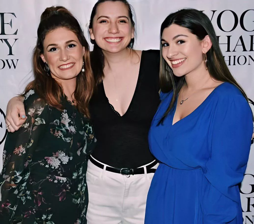 Cheeky blue shirt smirk bc she knows