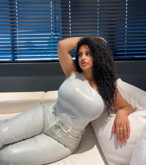 She tried to blend in with the couch