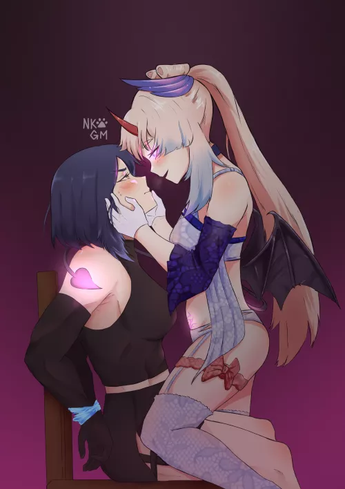 Succubus (Kokomi x Sara) [Genshin Impact]