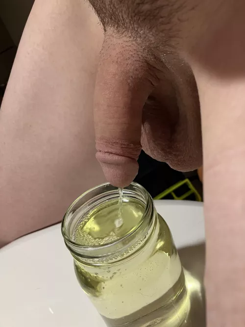 topping off a fresh glass 😋