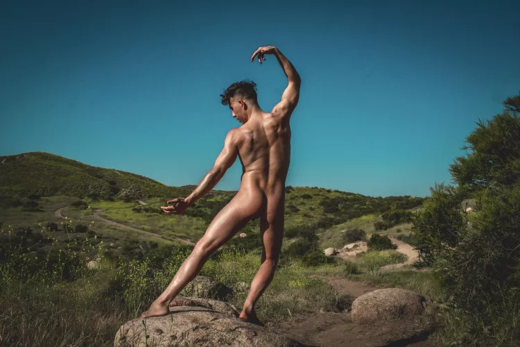 Dancing on a nude hike 