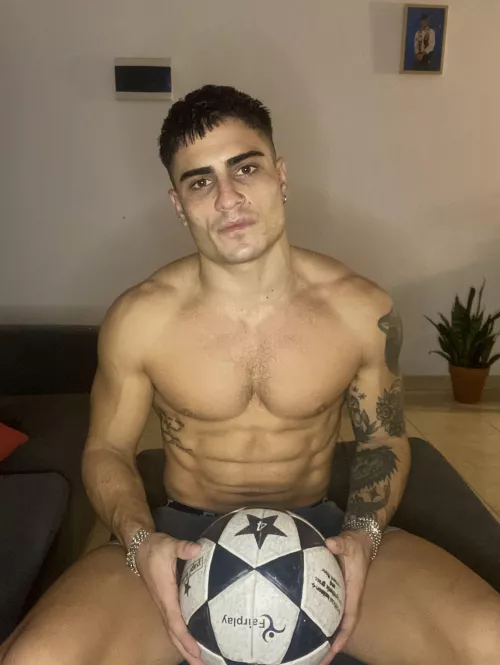 Dominant striker: want a taste of my winning trophy?