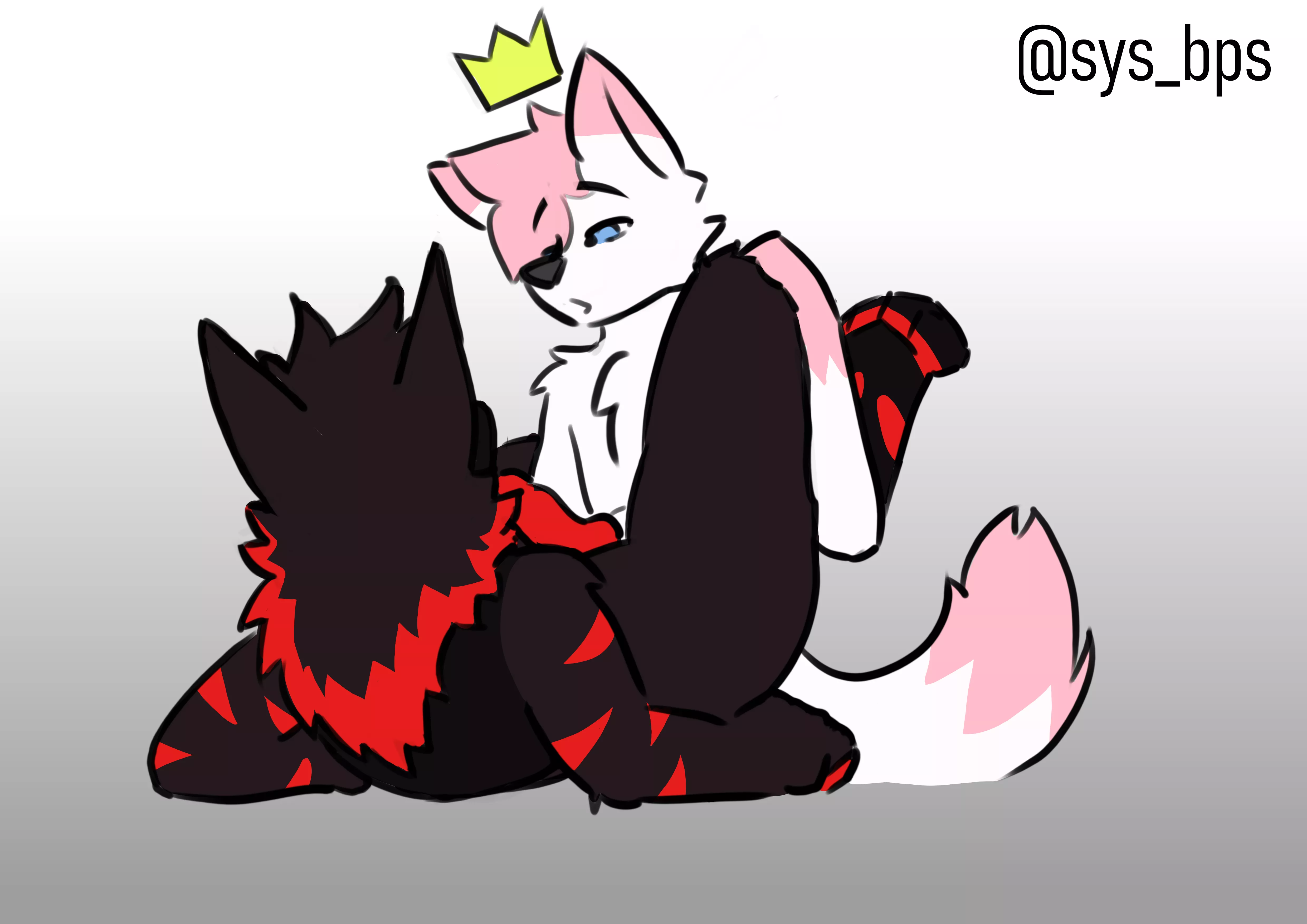 Drawing I made for a friend (OC, @sys_bps)