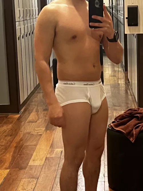 Relaxing in the locker room yesterday