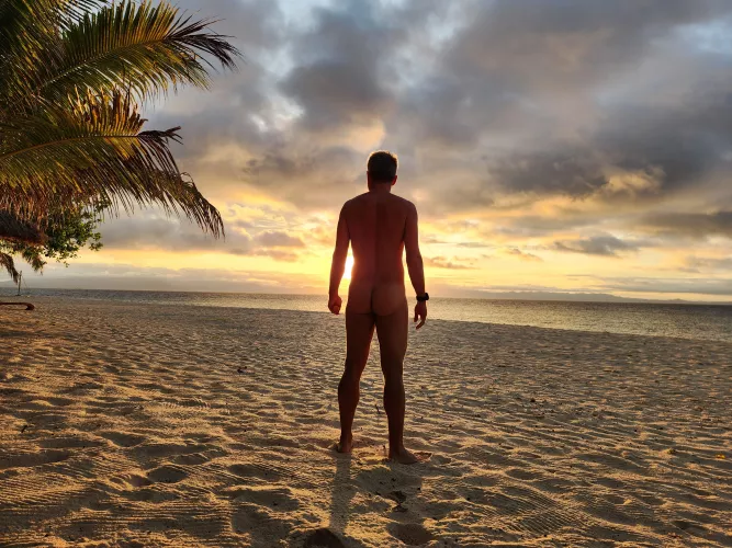 Sunrise. Fiji is incredible. 