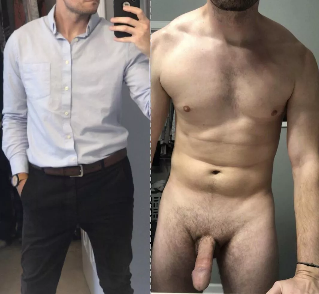 [32] The hot coworker you have? Here he is naked.